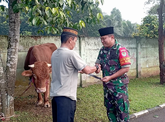 Dandim 0602/Serang Serahkan Hewan Kurban