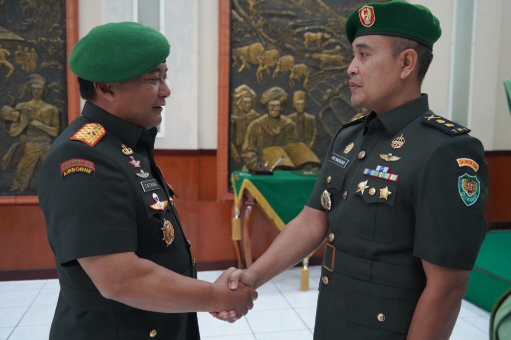 Danrem Brigjen TNI Tatang Subarna Pimpin Penyerahan Jabatan Kasipers Kasrem 064/MY