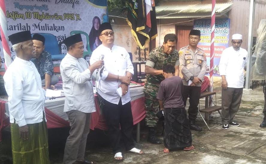 Danramil 0602-12/Ciomas Hadiri Acara Santunan Anak Yatim Dan Dhuafa Di Desa Cemplang