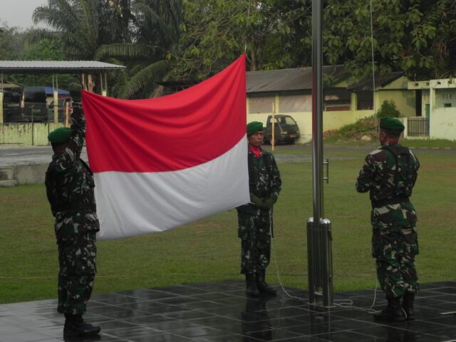 Kodim 0602/Serang Laksanakan Kegiatan Upacara Bendera Mingguan