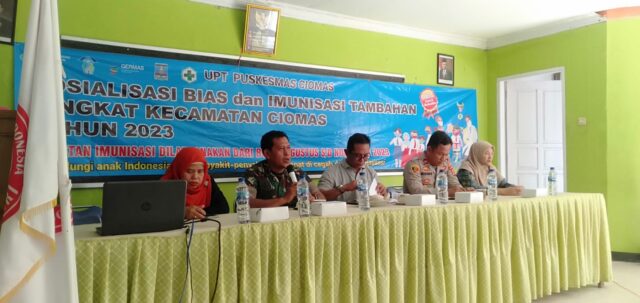 Danramil 0602-12/Ciomas Hadiri Sosialisasi Bias Dan Imunisasi Tambahan