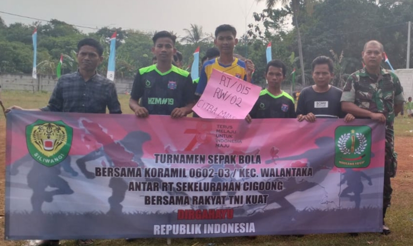 Koramil 0602-03/Walantaka Gelar Lomba Mini Soccer, Meriahkan HUT RI Ke 78 Tahun 2023