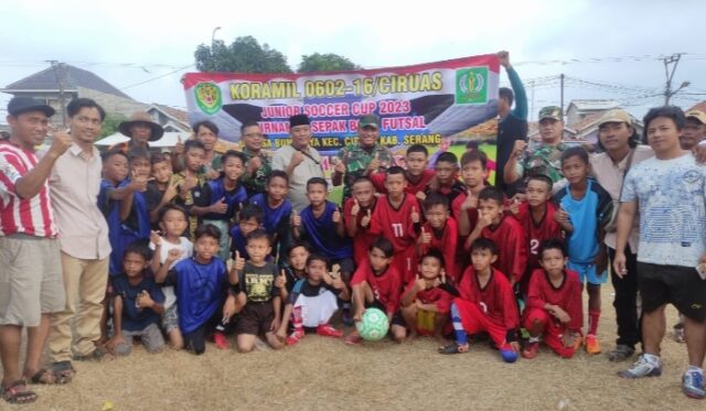 Meriahkan HUT RI Ke 78, Koramil 0602-16/Ciruas Gelar Turnamen Mini Soccer 