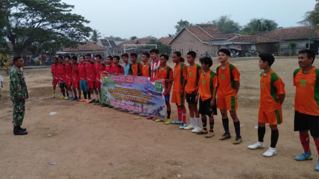 Meriahkan HUT RI Ke 78, Koramil 0602-10/Pontang Gelar Turnamen Mini Soccer