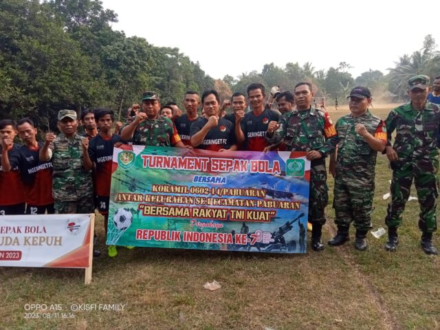 Koramil 0602-14/Pabuaran Gelar Turnamen Mini Soccer Meriahkan HUT RI Ke 78