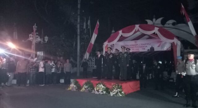 Kasdim 0602/Serang Mewakili Komandan Kodim menghadiri Upacara Taptu Tradisi Kemerdekaan