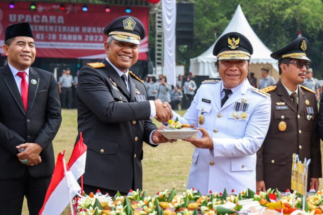 Pj Gubernur Al Muktabar Pimpin Peringatan Hari Kemenkumham 2023 Provinsi Banten