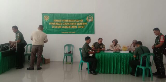 Denkesyah Laksanakan Pemeriksaan EKG di Kodim 0602/Serang, Dandim : Prajurit Kesehatannya Harus Terjaga Dengan Baik