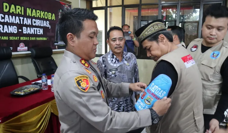 Polres Serang Launching Kampung Bebas Narkoba Desa Pelawad