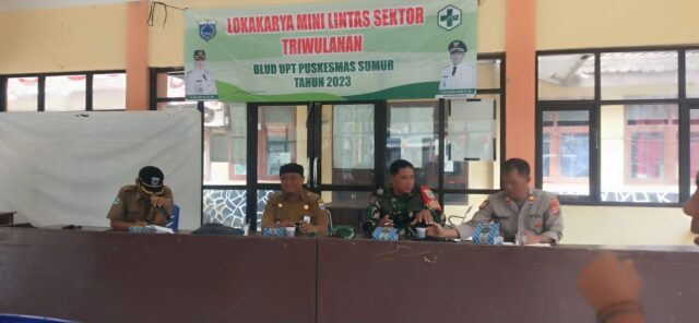 Bersama Camat dan Kapolsek Sumur, Danramil Kapten Inf. Sopandi Hadiri Lokakarya Mini