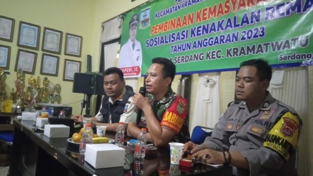 Babinsa Koramil 0602-06/Kramatwatu Berikan Sosialisasi Tentang Kenakalan Remaja 