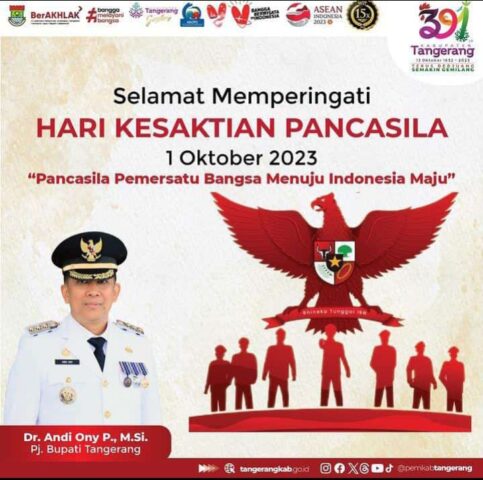 Pemerintah Kabupaten Tangerang Mengucapkan Selamat Hari Kesaktian Pancasila 1 Oktober 2023