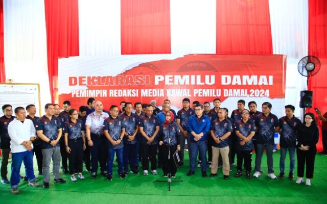 Polri, Dewan Pers, dan Pimpinan Media Deklarasi Pemilu Damai 2024