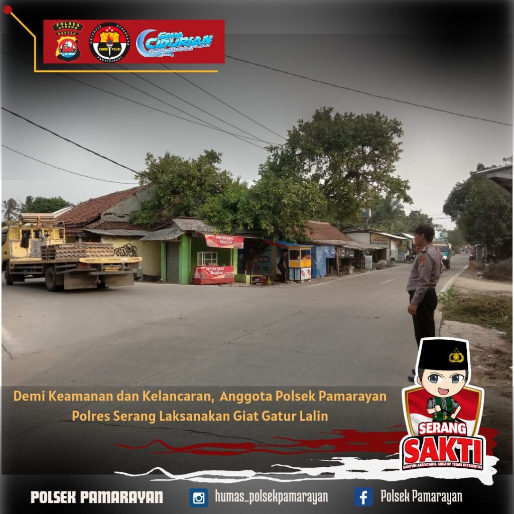 Polsek Pamarayan Polres Serang Laksanakan Giat Gatur Lalin