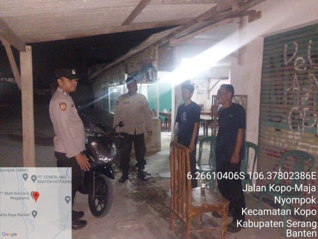 Polsek Kopo Polres Serang Gelar Patroli Dialogis Secara Rutin Antisipasi Gangguan Kamtibmas