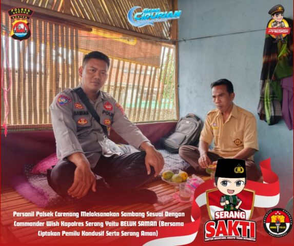 Bhabinkamtibmas Polsek Carenang Sambang Desa Panenjoan Dalam Rangka Commander Wish Kapolres