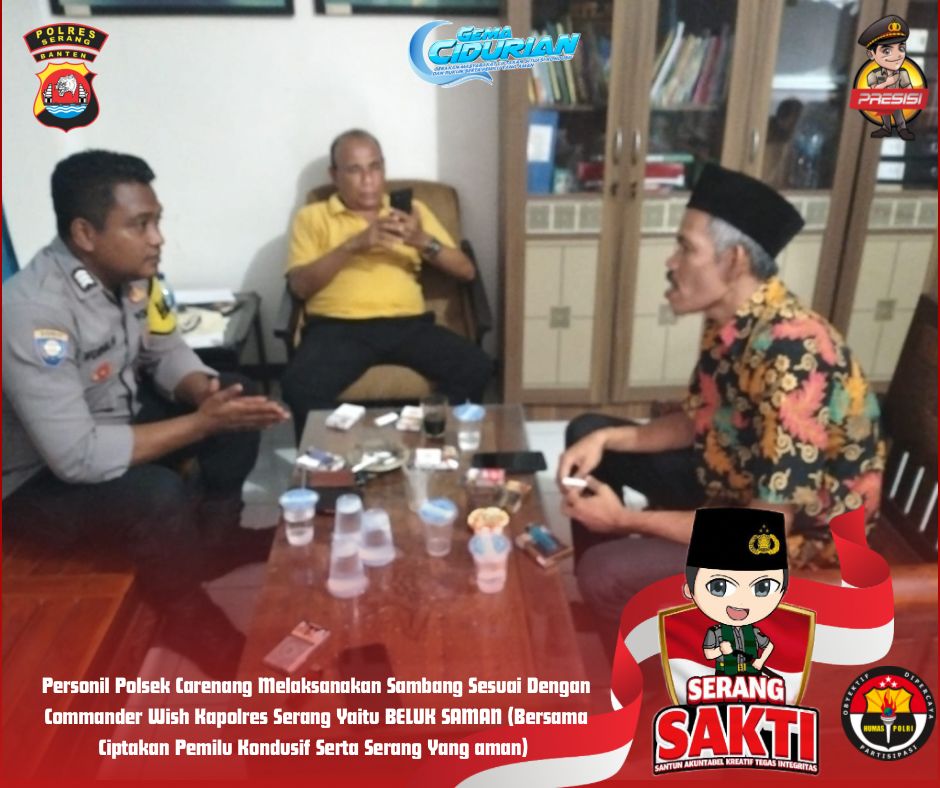 Giat Sambang, Bhabinkamtibmas Polsek Carenang Ke Desa Sukamampir