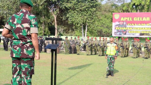 Pimpin Apel Gelar Pasukan, Dandim 0602/Serang Tegaskan Netralitas TNI Tidak Bisa Ditawar