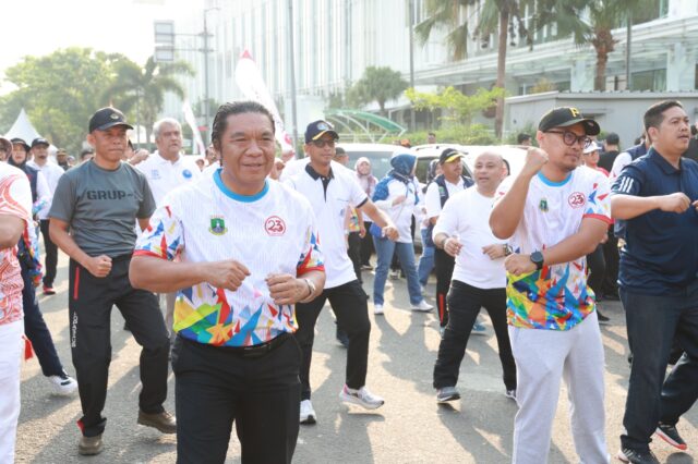 Senam Sehat Bersama, Pj Gubernur Banten Ajak Masyarakat Jaga Kesehatan