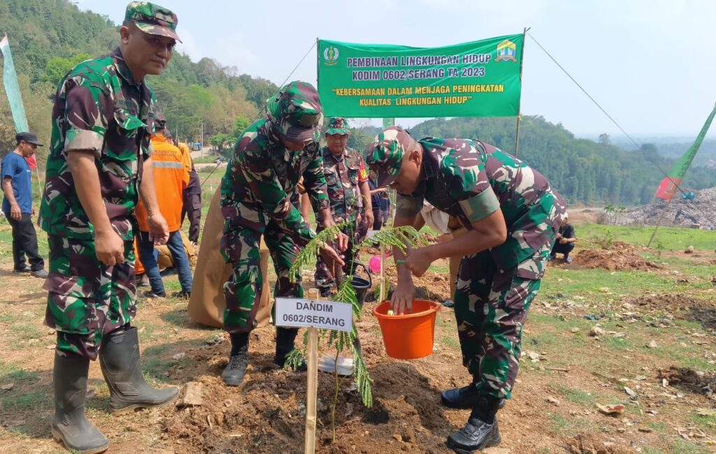 Hijaukan Cilowong, Dandim 0602/Serang Programkan Penanaman 500 Pohon