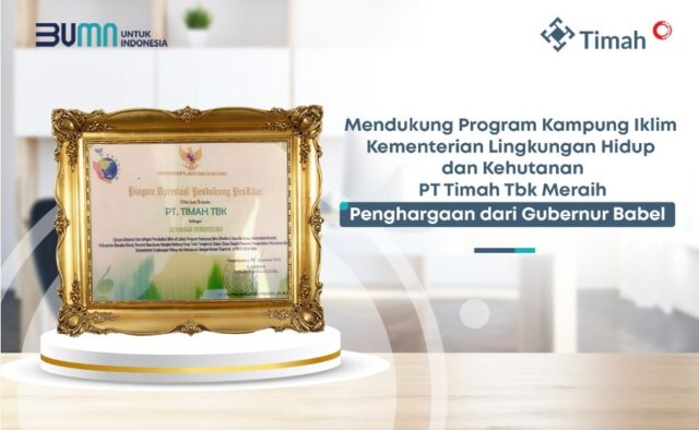 Desa Air Limau Bersama PT Timah Tbk Raih Penghargaan Madya dalam Program Kampung Iklim Kementerian Lingkungan Hidup dan Kehutanan