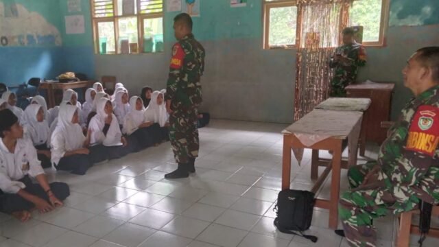 Cegah Kekerasan Seksual, Koramil 0602-15/Baros Berikan Sosialisasi Di MTs Sidiq Al Fariji