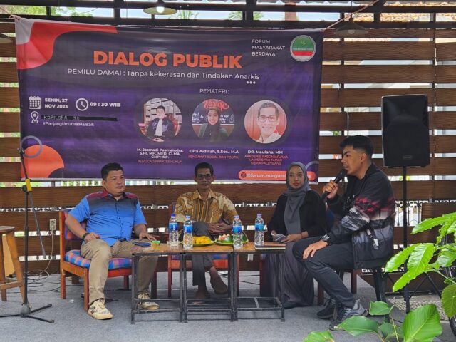 Kampanye Pemilu Damai 2024, Forum Masyarakat Berdaya Sumsel Gelar Diskusi Publik