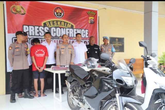 Nekad Curi Motor di Hotel Royal Krakatau, Kurang Dari 24 Jam Pelaku Diamankan Polisi