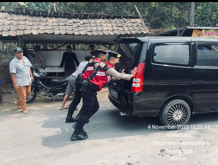 Ciptakan Kondusifitas Kamtibmas, Personel Ditsamapta Polda Banten Lakukan Patroli R2