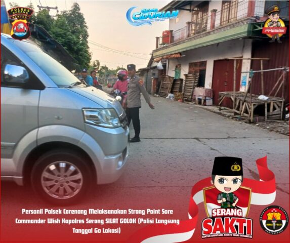 Anggota Polsek Carenang Polres Serang Melaksanakan Gatur Sore