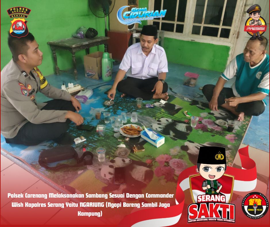 Imbau Kamtibmas, Polsek Carenang Ngobrol Sambil Ngopi Bareng Warga Desa Renged Imbau Kamtibmas, Polsek Carenang Ngobrol Sambil Ngopi Bareng Warga Desa Renged