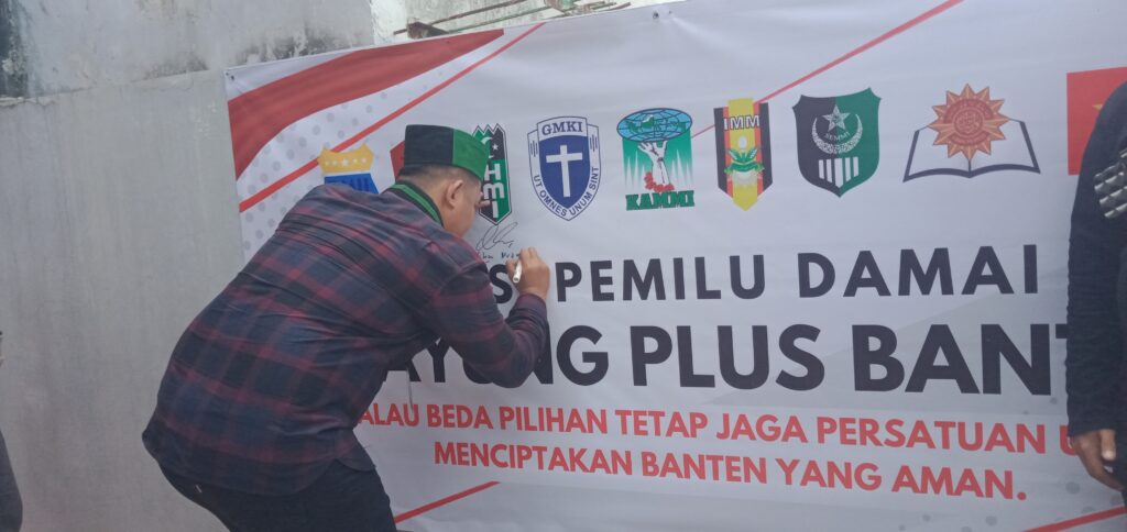 9 Organisasi Mahasiswa Banten Deklarasi Pemilu Damai 2024