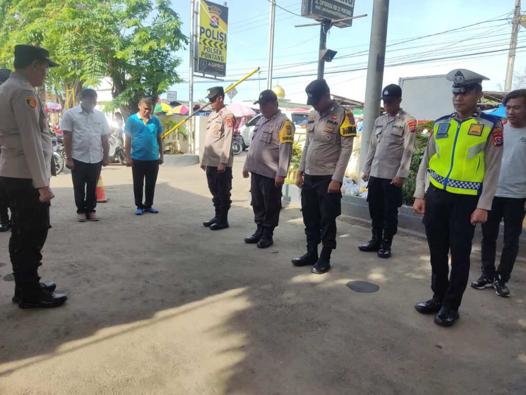 Personil Polsek Pontang Laksanakan Pengamanan Kampanye Calon Legislatif Pemilu 2024
