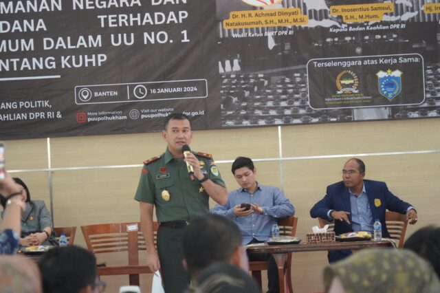 Danrem 064/MY Jadi Narasumber Focus Group Discussion (FGD) Di Kabupaten Pandeglang