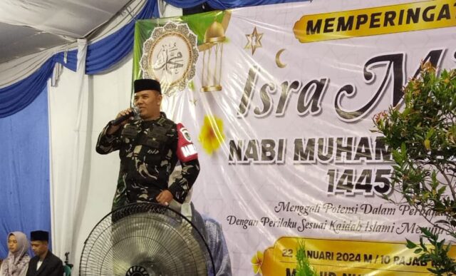 Hadiri Isro Mi’raj Nabi Muhammad, Inilah Pesan Danramil 0602-06/Kramatwatu Kepada Generasi Milenial