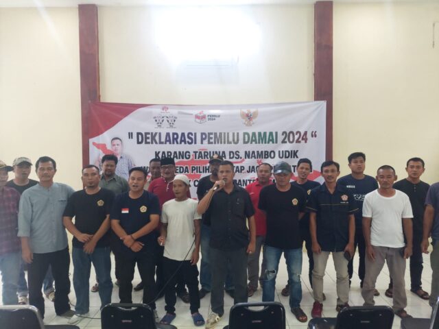 Siap Sukseskan Pemilu Damai 2024, Karang Taruna Desa Nambo Udik Gelar Deklarasi