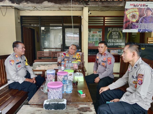 Perwira Pengamat Wilayah (Pamatwil) Polda Banten Cek Pengamanan TPS di Wilayah Hukum Polres Serang