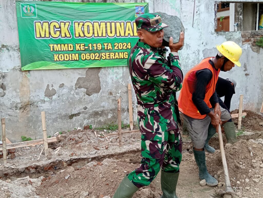 MCK Komunal, Salah Satu Sasaran Fisik TMMD Ke-119 Kodim 0602/Serang