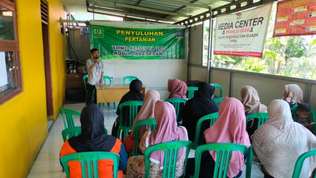 Dukung Giat Satgas TMMD Ke-119 Kodim 0602/Serang Pemkab Serang Gelar Penyuluhan Pertanian