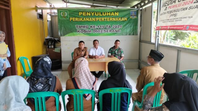 Satgas TMMD Ke-119 Kodim 0602/Serang Bersama Pemkab Serang Gelar Penyuluhan Peternakan Dan Perikanan