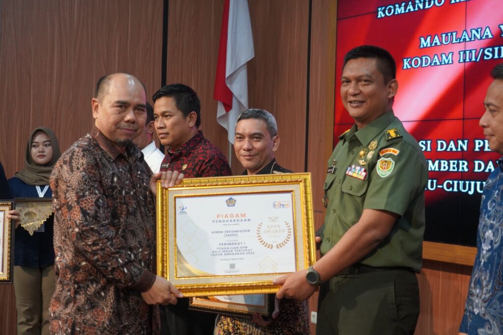 Korem 064/MY Raih Penghargaan dalam KPPN Awards 2024 Korem 064/MY Raih Penghargaan dalam KPPN Awards 2024