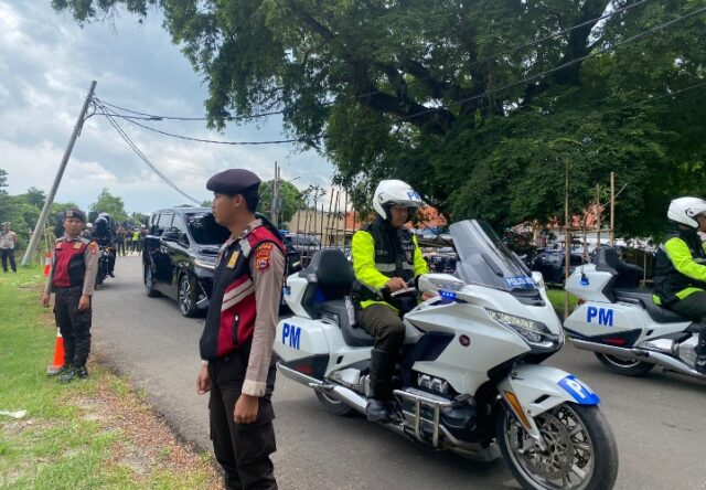 Sat Samapta Polres Serang Melaksanakan Pengamanan VVIP Kepulangan Wapres RI