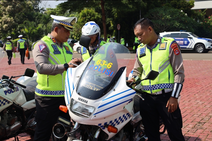 Jelang Ops Ketupat 2024, Ditlantas Polda Banten Cek Perlengkapan Operasi