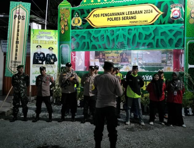 Jelang Idul Fitri, Anggota Koramil 0602-18/Kragilan Bersama Aparat Kepolisian Tingkatkan Kewaspadaan
