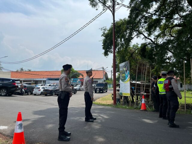 Polres Serang Amankan Jalur yang Dilalui Rombongan Wapres RI