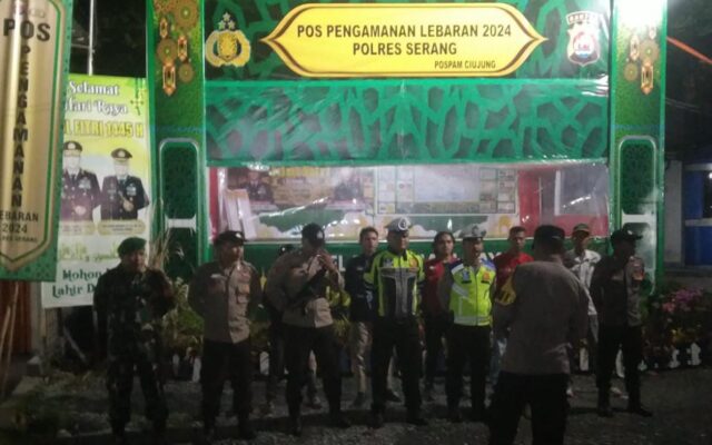 Anggota Koramil 0602-18/Kragilan Bersama Aparat Kepolisian Siap Amankan Arus Balik Lebaran