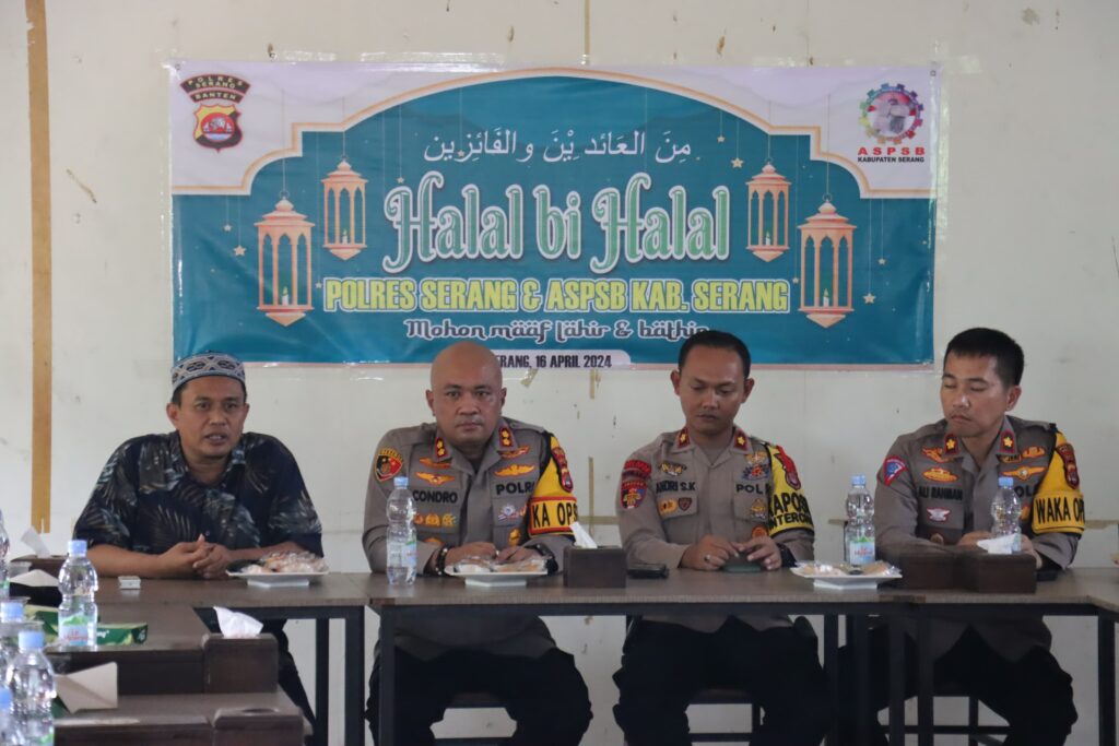 Pererat Tali Silaturahmi, Polres Serang Gelar Halal Bihalal dengan ASPSB Kabupaten Serang