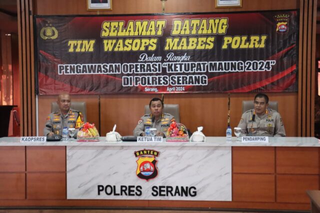 Tim Wasops Mabes Polri Kunjungi Polres Serang