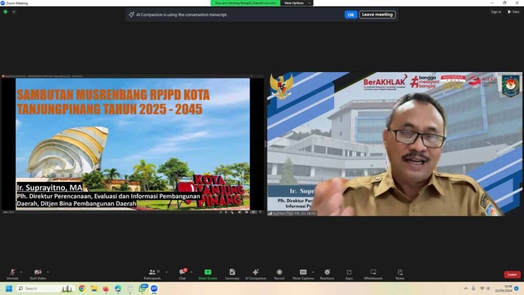 Kemendagri Sampaikan Enam Hal Penting pada Musrenbang RPJPD Kota Tanjungpinang 2025-2045 Kemendagri Sampaikan Enam Hal Penting pada Musrenbang RPJPD Kota Tanjungpinang 2025-2045