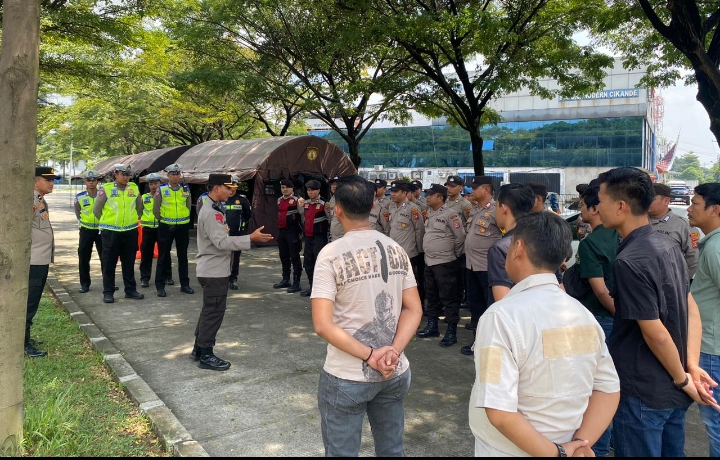 Personel Satreskrim Polres Serang Dikerahkan Pengamanan di Kawasan Industri Modern Cikande